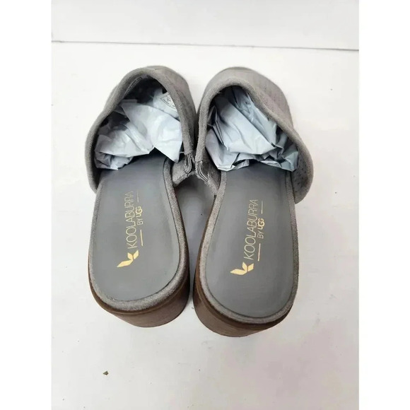 Koolaburra by Ugg Raychel Sandal Block Heel Suede Gray Size 10. - Picture 3 of 7